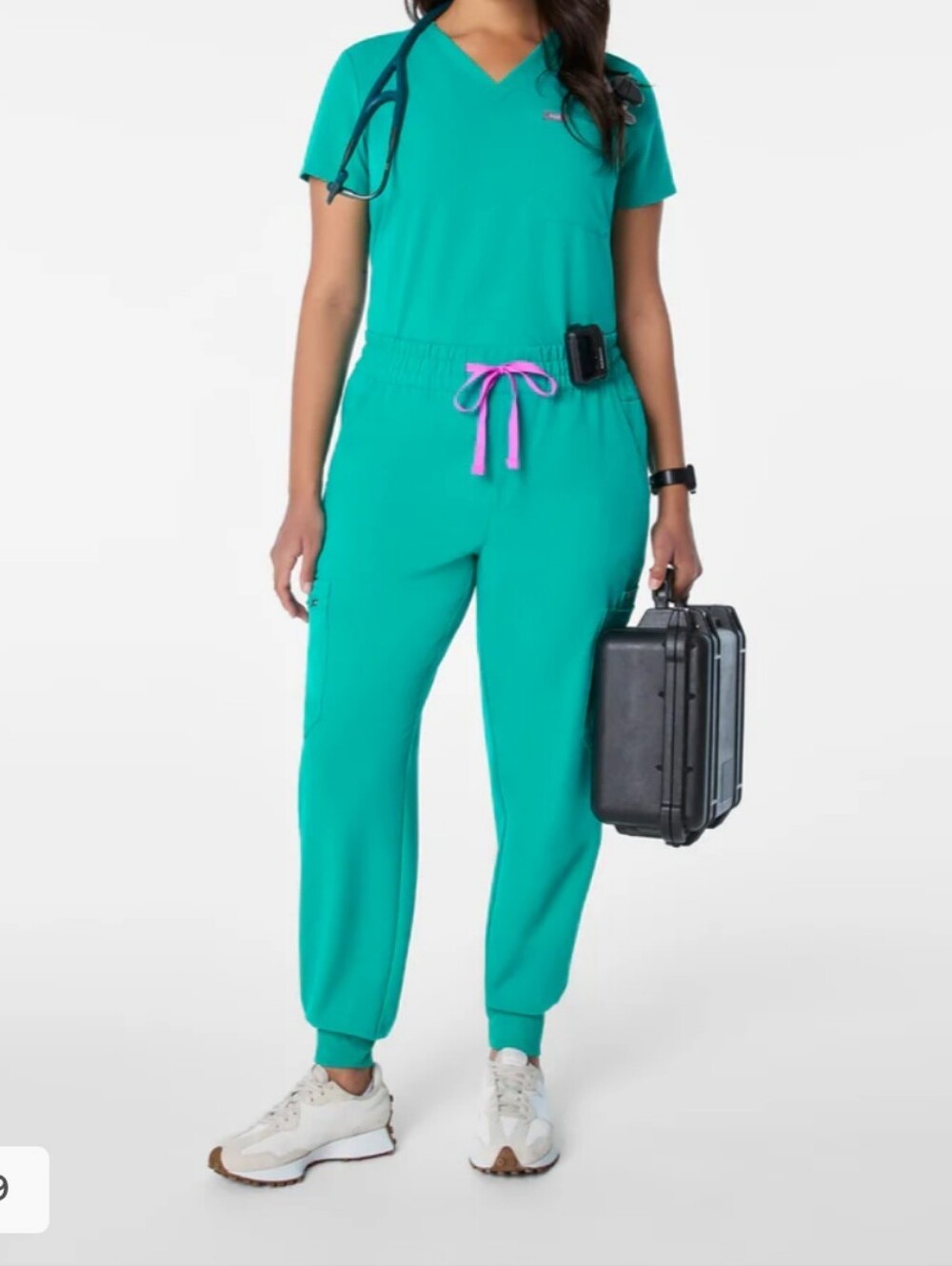 FIGS Uman High Rise Jogger Scrub Pants- Lagoon / Teal Green , SZ M/ Tall - NWOTs
